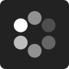 An image of a spinning activity indicator in watchOS.