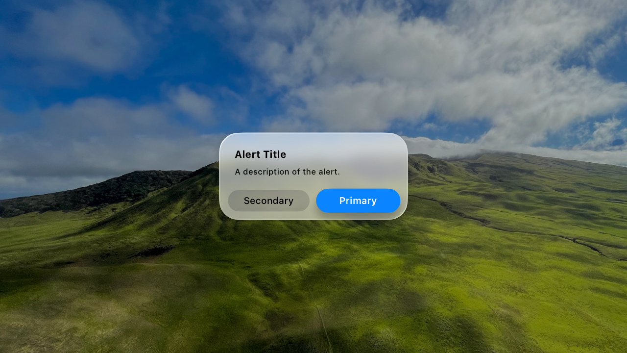 An illustration of an alert on tvOS.