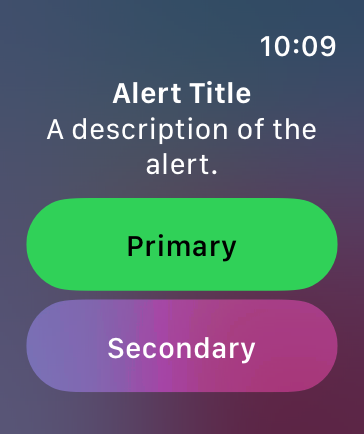 An illustration of an alert on Apple Watch.