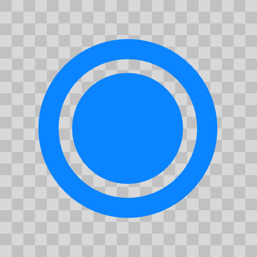 An illustration of two circles centered above a grid. One circle encloses the other. The inner circle has a solid fill. The outer circle is larger than the inner circle, allowing some space between them. The outer circle has no fill and shows just an outline.