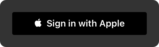 An illustration of a black button incorrectly positioned on a dark shaded background. The button includes the Apple logo and text that reads 'Sign in with Apple'.