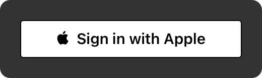 An illustration of a white, outlined button incorrectly positioned on a dark shaded background. The button includes the Apple logo and text that reads 'Sign in with Apple'.