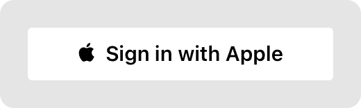An illustration of a white button incorrectly positioned on a light shaded background. The button includes the Apple logo and text that reads 'Sign in with Apple'.