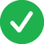 A checkmark in a circle to indicate a correct example.