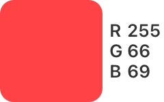 R-255,G-66,B-69