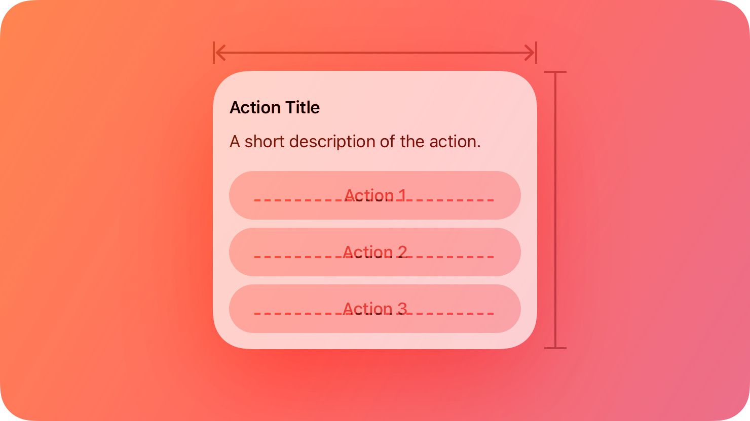 A stylized representation of a set of action sheet buttons at the bottom of an iPhone. The image is tinted red to subtly reflect the red in the original six-color Apple logo.