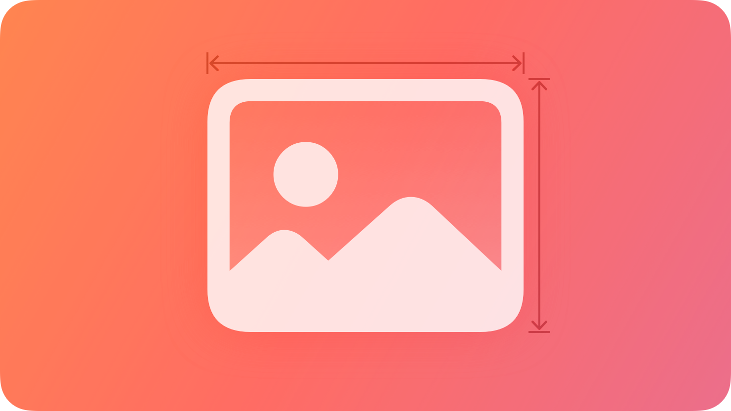 A stylized representation of a photo. The image is tinted red to subtly reflect the red in the original six-color Apple logo.