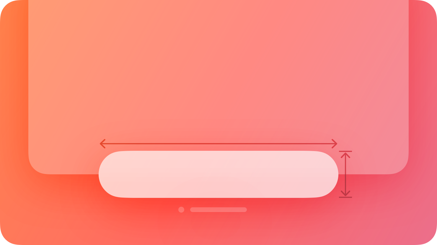 A stylized representation of an ornament at the bottom of a window shown on top of a grid that suggests the canvas of a design tool. The image is tinted red to subtly reflect the red in the original six-color Apple logo.