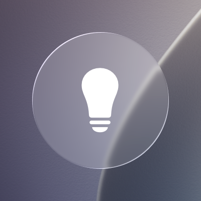 An inactive control toggle with a light bulb symbol that isn't tinted.