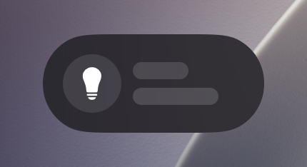 A medium-size control toggle with redacted text.