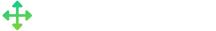 A symbol of two perpendicular intersecting lines, each with an arrow pointing outward on both ends. The symbol is tinted green to subtly reflect the green in the original six-color Apple logo.