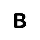 An icon showing the capital letter B in bold.