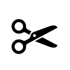 An icon showing a pair of scissors.