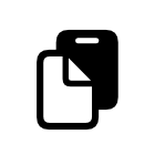 An icon showing a document in front of a clipboard.
