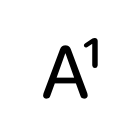 An icon showing the capital letter A with the number 1 in the upper right corner.