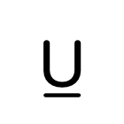 An icon showing the capital letter U with an underline.