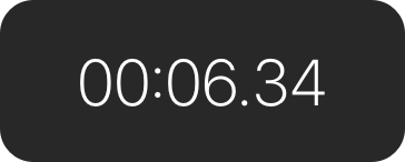 An illustration of a countdown timer text component on Apple Watch, with the time value at the center.