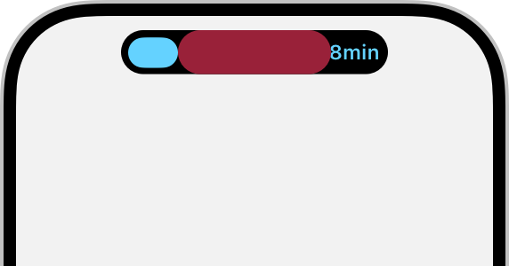 An illustration that shows a compact presentation that’s snug around the TrueDepth camera.
