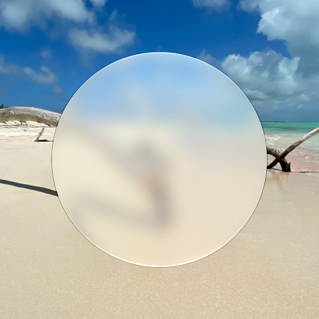 A visual example of the regular variant of Liquid Glass, which appears lighter when there is a light background beneath it.