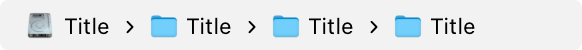 A screenshot of a Finder path bar that displays a hierarchy of four locations.