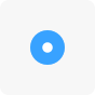 An illustration that shows a selected radio button, which looks like a white dot centered in a small circle with a dark fill.