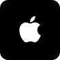 An illustration of a logo-only Sign in with Apple button. The button includes only the Apple logo, and the button has rounded corners.