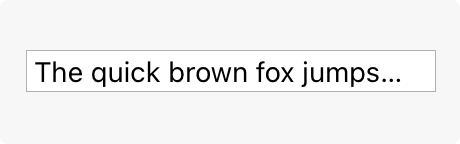 A partial screenshot of a text field that contains a sentence that includes an ellipsis in place of the last few words.