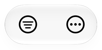 An illustration of an item group with buttons for Filter and More. The buttons are labeled with symbols with circular borders.