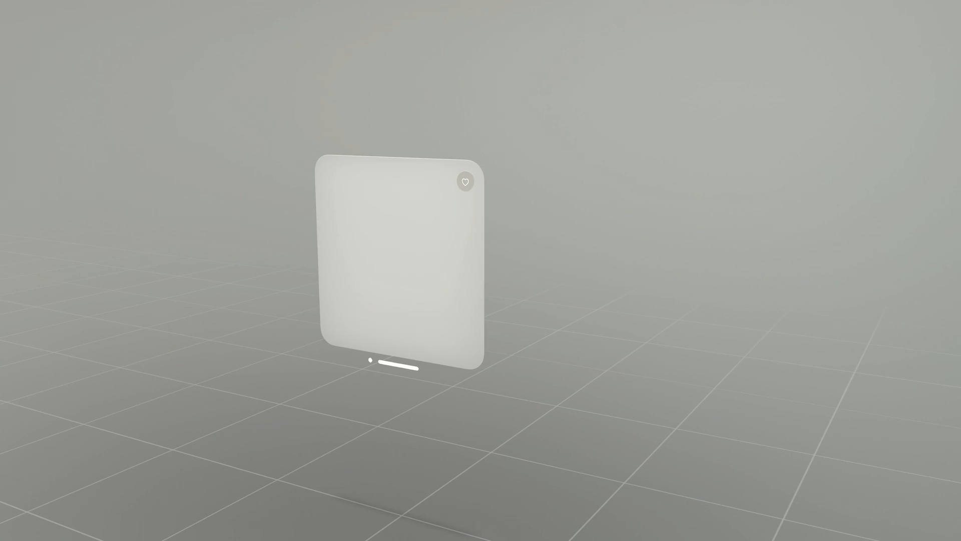 An animation that shows a square representing an app window in a 3D space. The square animates to move back along its plane from its initial position. As it moves, it dynamically grows in size. A frame representing the original position remains visible for comparison. After the movement is complete, the entire environment rotates to convey that, from the viewer's angle, the window always remains the same size.