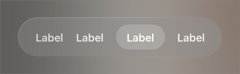 A screenshot of a toolbar in visionOS.