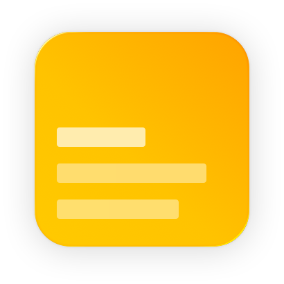 An image of a small Tips widget that displays placeholder content on top of a yellow background. In the bottom half of the widget, three horizontal bars in different shades of yellow represent lines of text.