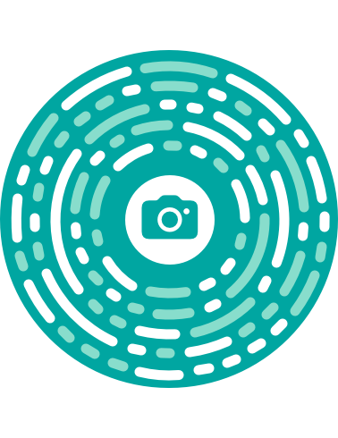 An App Clip Code that uses a design without the App Clip logo.